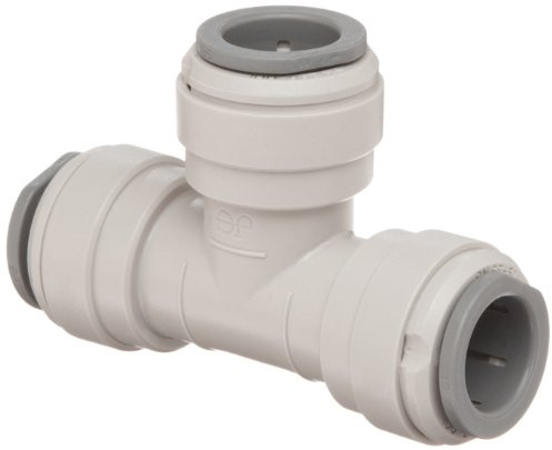 John Guest PI0208S Acetal-Copolymer-Rohrverschraubung, Union T-Stück, 6,35 mm Rohr-Außendurchmesser (10 Stück), Weiß