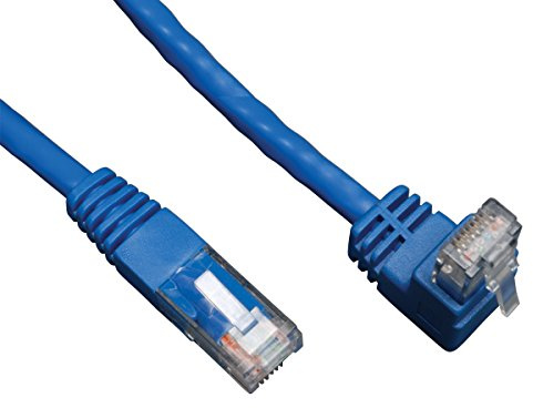 Tripp Lite Cat6 Gigabit Molded Patch Cable (RJ45 Right Angle Up M to RJ45 M) Blue, 3-ft.(N204-003-BL-UP)