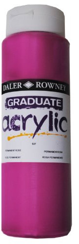 Daler-Rowney Graduate - Pintura acrílica (bote de 500 ml), color rosa permanente