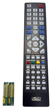 Ersatz Fernbedienung für Silvercrest LCD-TV 22104 (Batterie im Lieferumfang enthalten)