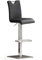 Robas Lund Barhocker Schwarz mit Lehne Barstuhl drehbar 180 Grad, Hocker höhenverstellbar, PU BAR.DO