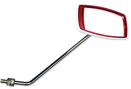 FEZ Spiegel - Nr. 18 rote Umrahmung mit Reflektor - für Simson SL1 Mofa