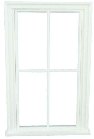 Melody Jane Dolls House Miniature White Plastic Victorian Window Frame 4 Pane DIY Builders