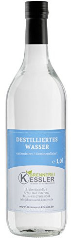 Brennerei Kessler Destilliertes Wasser (Aqua Dest.) 1000ml in der Glasflasche