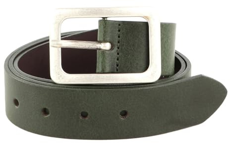 Vanzetti Neon Booster 35mm Full Leather Belt W85 Olive