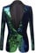 PYJTRL Herren-Blazer mit 2 Farben und glänzenden Pailletten (XL, Grün)