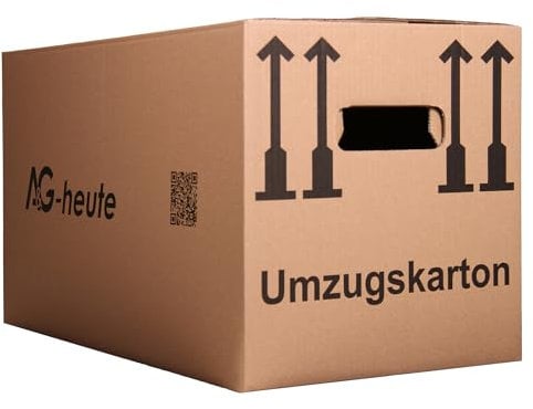A&G-heute Gläserkarton 5 Stück | 2-Wellig Flaschenkarton inkl. Gläsereinsatz für 15 Flaschen Gläser | Geschirrkartons | Sicherer Transport | Stabil