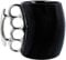 Knuckle Duster Mug, Ceramic Teapot Cup, Funny Friends Coffee Mug (Black With Silver Handle)