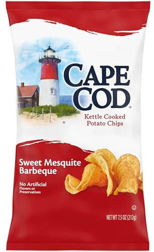Cape Cod Sweet Mesquite Barbeque Kettle Cooked Potato Chips 212g (Pack of 2)
