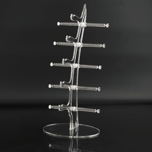 POFET Brillenständer Für Rack Brille Ausstellungsstand Sonnenbrille Rack Brillenständer Mehrere Brillen Transparent 35 x 16 x 12.5 Cm Brillenhalter