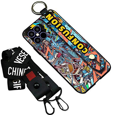 Cool Mobile Phone Case Compatible with Apple iPhone 7/8/SE 2020 Soft Silicone Gel Protective Case Scratch-Resistant Bumper Case with Armband Stand and Band Graffiti Design Cover for Men (Stahlcadt)