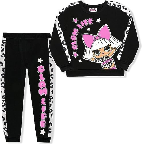 L.O.L. Surprise! Sweatshirt und Hose für Mädchen für kleine und große Mädchen, Schwarz, 8
