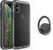 LifeProof Next Series Schutzhülle für iPhone Xs & iPhone X, mit Ringhalterung, Ständer, drehbar, Schwarz