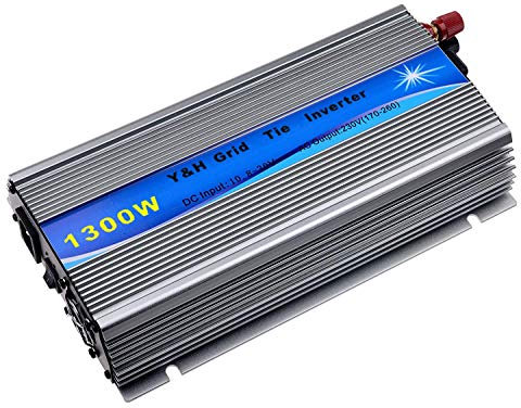 1300W Onduleur réseau DC20-24V à AC190-260V Micro onduleur relié au réseau pour 12V Panneaux solaires grille cravate onduleur