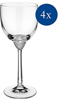 Villeroy & Boch Signature Octavie Lot de 4 verres à vin blanc 225 ml 18,6 cm Verre à vin en cristal avec éléments décoratifs opulents pour une ambiance exclusive, transparent, passe au lave-vaisselle