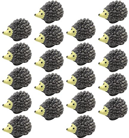 Angoily Harz Igel Figuren Mini Tier: 20 Stücke Rasen Micro Igel Statue Fairy Garden Rasen Landschaft Animal Figur Skulptur 1. 2X2cm