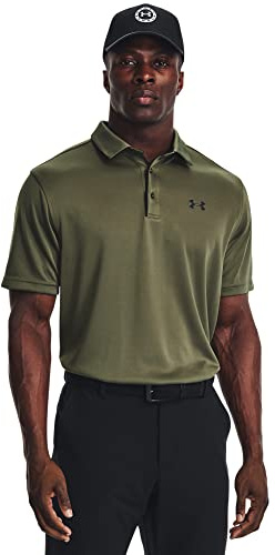 Under Armour Herren Tech Polo, atmungsaktives Sportshirt mit kurzem Arm, leichtes Herren Poloshirt zum Golfen,Marine OD Green / / Black,XXL