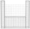 Catherinol Mur en Gabion avec Couvercles Panier de Gabion Mur de Soutènement Jardin Patio Terrasse Extérieur Panier de Gabion en Forme de U Acier galvanisé 160x20x150 cm