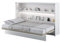MEBLINI Schrankbett Bed Concept - Wandbett mit Lattenrost - Klappbett mit Schrank - Wandklappbett - Murphy Bed - Bettschrank - BC-05-120x200cm Horizontal - Weiß Hochglanz/Weiß