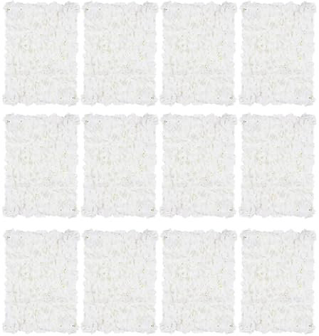 Künstliche Blumen Wand Kunstblumen Deko: Blosmon 12 Stück Weiß Blumengestecke Blumenwand Hortensien Dekoblumen Unechte Seidenblumen Gesteck Fuer Hochzeit Balkon Garten Wohnzimmer Tisch Wanddeko