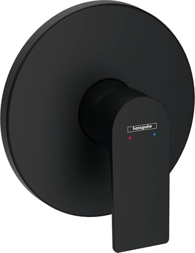 hansgrohe Duscharmatur Rebris E, Unterputz Brausebatterie für 1 Funktion, Mattschwarz
