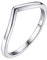 Bestyle Ring Silber 925 Damen V-Form Wishbone Ring Breite 1,7 mm Ringgröße 65 Schmal Ewigkeitsringe Modeschmuck mit Geschenkbox