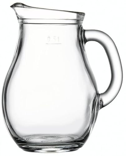 CRISTALICA Glaskrug Bistro 500 ml Kanne Saftkrug Milchkrug Gefäß für Getränke