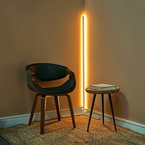 MiniSun | Modern Tri-Bar White Corner Floor Lamp with 3000K Colour Temperature | Floor Lamps & Torchieres, Home Décor, Improvement & Lifestyle Essential