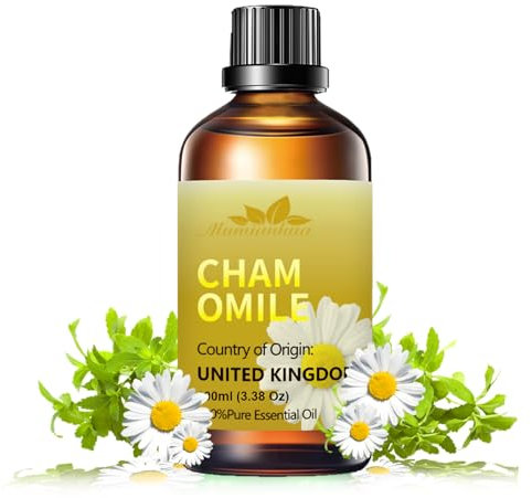 Kamillenöl Mumianhua therapeutisches ätherisches Kamillenöl für Haut, Diffusor, Zuhause, Aromatherapie, Kerzen, Seife, Haar 100 ml mit Tropfer