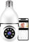 Telecamera di sicurezza della lampadina, E27 WiFi a colori notturna a 360 gradi Pan/Tilt Telecamera IP panoramica, 2,4 GHz 1080 P Smart Home Sorveglianza Bambini Cam Allarme Due Vie YOOSEE