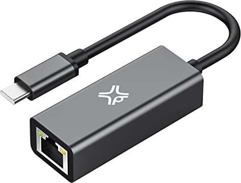 XtremeMac USB-C zu Ethernet LAN Adapter, 10/100/1000 Mbps, RJ45, Plug & Play, schnell und stabil, Aluminiumgehäuse für MacBook, iPad, Samsung und andere USB-C Geräte - Space Grey