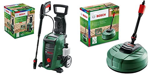 Bosch Nettoyeur Haute Pression UniversalAquatak 125-06008A7A00-1500W - 125 Bars & Accessoire pour Nettoyeur de terrasse Bosch Aquasurf 250 (Accessoires pour Nettoyeur Haute Pression Bosch) Vert