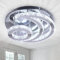 CXGLEAMING 15.7 LED Kristall Deckenleuchte Moderner Kronleuchter LED Deckenlampe Rund Unterputz Lüster Lampe Kristall Pendelleuchte für Wohnzimmer Schlafzimmer Badezimmer Flur(Kühles Weiß)