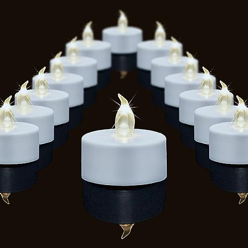Battery Operated Tea Lights Candles 150 Pack Flameless Flickering Tealights, 200+Hours Fake Electric LED Candles for Weddings Christmas Halloween Table Decorations (Warm White)