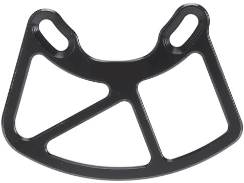 MTB Bash Guard aus Aluminiumlegierung, Leichter, Solider Schutz für ISCG05 ISCG 03 22T-46T Kettenblätter Mountainbike (Black)
