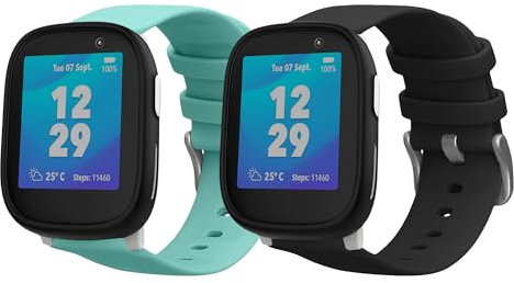 kwmobile Armband S kompatibel mit Xplora X6 Play - 2X Fitnesstracker Sportarmband aus TPU und Silikon