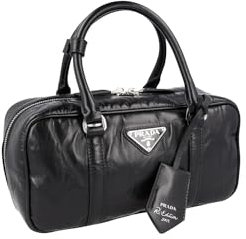 Prada Damen Schwarz Leder Schultertasche 1BB098 UVL F0002