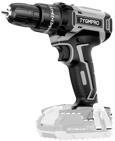 JYGMPRO 21V Trapano Avvitatore Batteria Corpo, batteria e caricabatterie esclusi, Grigio