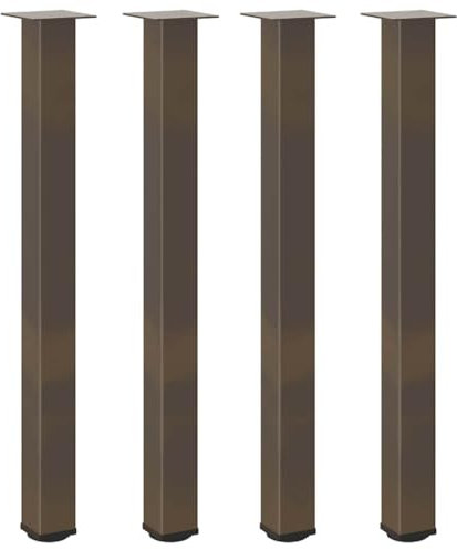 vidaXL Pieds de Table de Bar 4 pièces Acier Naturel 90-92 cm Acier