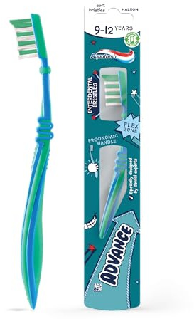 Aquafresh Advance Kids Toothbrush, Soft, Ages 9-12, Plastic Free