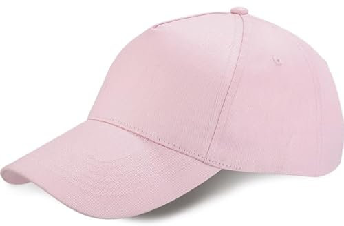 Generico Cappellino Berretto Cappello Baseball Golf 5 Pannelli in Cotone colorato Rosa