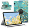 SWEIMEN Case Compatible with Huawei MediaPad T5 10, PU Leather Case 360° Rotatable Multi-Angle Protection Stand Protective Case