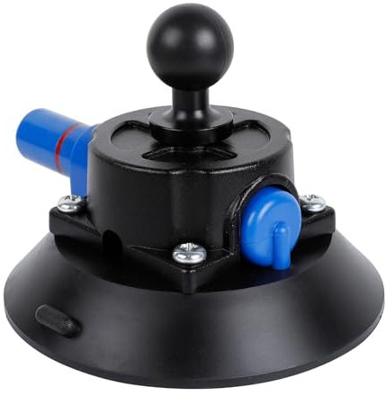PellKing 4.5 Air Pump Vacuum Suction Cup Base with 1 Ball, Aluminum Professional Suction Cup Mount Compatible with RAM Mounts and Other All Industry Standard 1 B Size