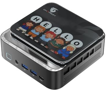 chatreey Mini PC AMD Ryzen 7 7735HS 16GB DDR5 RAM 1TB NVME SSD (8C/16T, 4.75GHz Max), AMD Radeon 680M Gaming Mini Computers with 2.5G LAN/Win 11 Pro/6x USB 3.1/Type-c/Wi-Fi 6/BT 5.2/3-Screen Display