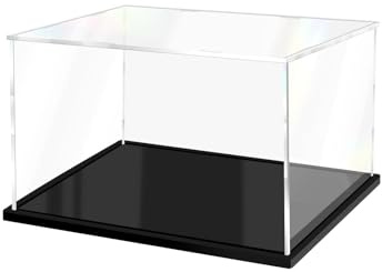 JFUTD Vitrine, Schaukasten Staubschutz, Sammlervitrine für Sammlerstücke Spielzeug Figuren, Ausstellungsbox Acrylbox, Transparent Acryl,2mm, 45/50/55/60/65/70cm(60x60x30cm/24x24x12in)