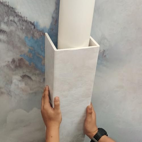 WLCGYD Cache-tuyaux De Salle De Bain, 160, 150, 140, 130, 120, 110, 100, 90, 80 Cm De Long, en PVC, pour Canalisations Disgracieuses(80cm x 10cm x 10cm)