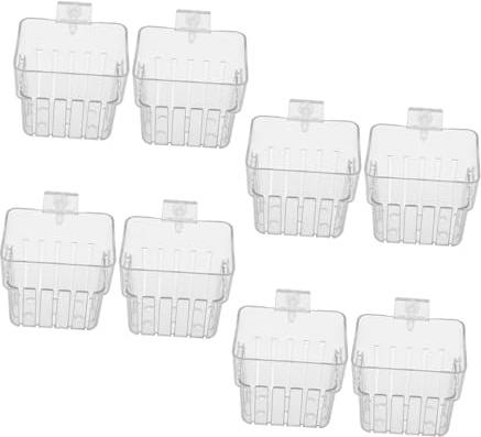 Toyvian 8pcs Plant Holder for Aquarium Fish Tank Planter Aquarium Basket Hydroponics Plant Holder Aquatic Planting Cup Hydroponic Basket Aquatic Planter Transparent Abs