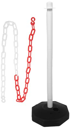 Healeved Safety Bollards with Plastic Chain Barrier Posts High Visibility Pe Material Enhanced Stability Design for Parking Lot Safety