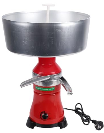 banapoy Écrémeuse centrifuge pour lait, Écrémeuse électrique alliage d'aluminium, Capacité du bol : 12L, vitesse de rotation : 5000-11000rpm, Écumeuse à lait pour chèvres et vaches (EU)