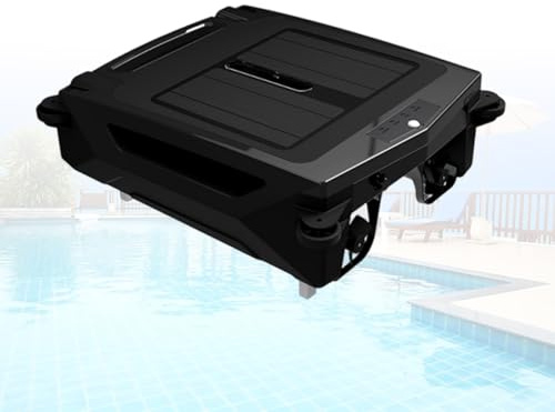 KAIKAFEI Robot Skimmer de Piscine Solaire avec Navigation Intelligente et Évitement Automatique des Obstacles pour Un Entretien Efficace des Piscines Hors Sol et Inground avec Charge Double